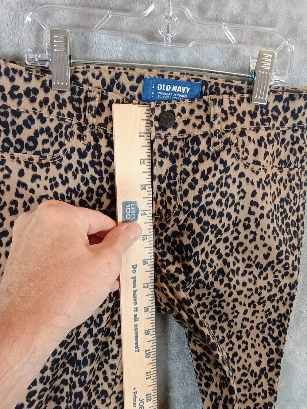 Girls Old Navy Leopard Print Rockstar Jeggings Size 12 Regular